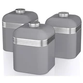 Pojemniki kuchenne - Swan Zestaw pojemników SWKA1020GRN Szary (3 sztuki) - miniaturka - grafika 1