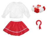 Dresy i komplety dla dziewczynek - ZESTAW NARODOWY BIAŁO-CZERWONY 98-110 4el - miniaturka - grafika 1