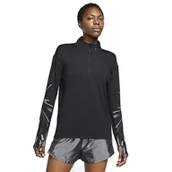 Koszulki i topy damskie - Nike W NK ELMNT TOP HZ FLSH GX koszulka damska z długim rękawem, czarna/odblaskowa srebrna, 2XL - miniaturka - grafika 1