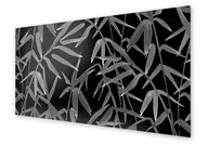 Dekoracje domu - Panel kuchenny HOMEPRINT Czarne liście na białym tle 100x50 cm - miniaturka - grafika 1