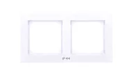 Klawisze i ramki - Ospel Impresja Modul Ramka Podwójna do łączników IP-44 RH-2Y/00 - miniaturka - grafika 1