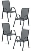 Fotele i krzesła ogrodowe - Krzesła ogrodowe na taras balkon ogród metalowe 4 szt. Sofotel - miniaturka - grafika 1