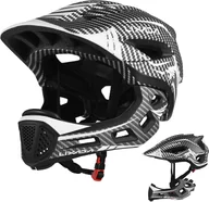 Kaski rowerowe - Kask rowerowy Lixada Kask dziecięcy Fullface Zdejmowany Kask dziecięcy Unisex 52-58 cm Kask dziecięcy 2 w 1 Zintegrowana regulacja rozmiaru - ze zdejmowaną osłoną podbródka Kask wewnętrzny na rowery, deskorolki - miniaturka - grafika 1
