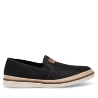 Espadryle męskie - Espadryle Rieker B2366-00 Czarny - miniaturka - grafika 1