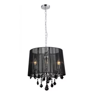 Italux Żyrandol Cornelia 3 Czarny organza MDM-2572/3 BK - Lampy sufitowe - miniaturka - grafika 1