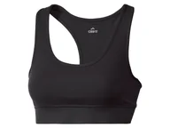 Bielizna sportowa damska - CRIVIT Sportowy biustonosz, Medium-Level (XS (32-34), Czarny) - miniaturka - grafika 1