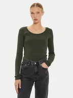 Bluzki damskie - Pepe Jeans Bluzka Finny PL505955 Zielony Regular Fit - miniaturka - grafika 1