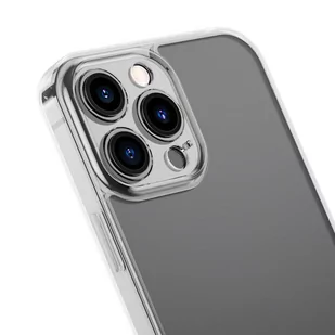 Baseus Frosted Glass Case etui pokrowiec do iPhone 13 Pro sztywna obudowa z żelową ramką przezroczysty (ARWS000702) - Etui i futerały do telefonów - miniaturka - grafika 3