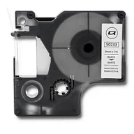 Dodatki do drukarek i skanerów - qoltec Taśma do DYMO D1 40913 9mm x 7m Biała/ Czarny nadruk 50233 - miniaturka - grafika 1