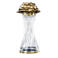 Lampiony i znicze - Znicz Rose Deluxe 18 x 40 cm 52 h 160 g złoty / czarny - miniaturka - grafika 1