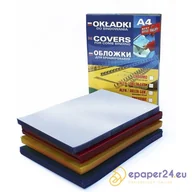 Okładki do laminatorów i bindownic - OKŁADKI DO BINDOWNICY A4/200 µM W TRANSPARENTNYCH KOLORACH 100 SZT., BRĄZOWY - miniaturka - grafika 1