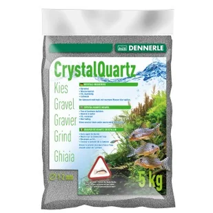 DENNERLE Crystal Żwir kwarcowy 5kg łupkowo-szary - Podłoże do akwarium - miniaturka - grafika 1
