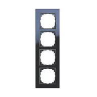 Wyłączniki światła i elektryczne - Elektro-Plast Ramka poczwórna ASTORIA antracyt - szkło - miniaturka - grafika 1