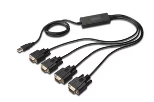 Digitus Kabel adapter USB 2.0 do 4xRS232 COM Chipset FTDI FT2232H DA-70159 - Adaptery i przejściówki - miniaturka - grafika 1