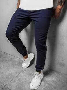SPODNIE MĘSKIE CHINO JOGGER MATERIAŁOWE GRANATOWE OZONEE DJ/5539 - Ozonee - Spodnie męskie - miniaturka - grafika 1