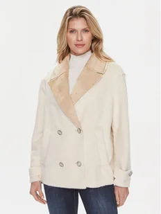 Guess Kożuch Sabrina W4RL37 WFZV0 Beżowy Regular Fit - Płaszcze damskie - miniaturka - grafika 1