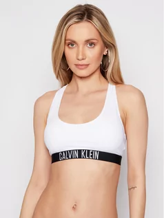 Stroje kąpielowe - Calvin Klein Swimwear Góra od bikini KW0KW01302 Biały - grafika 1