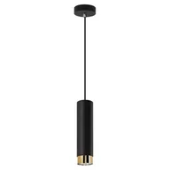 Lampy sufitowe - Lampex Gloria lampa wisząca 1-punktowa czarna/złota LPX0091/1 CZA - miniaturka - grafika 1