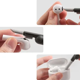Czyścik Wielofunkcyjny zestaw czyszczący do słuchawek airpods klawiatur 7w1 Szary - Części i akcesoria do laptopów - miniaturka - grafika 10