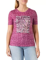 Koszulki i topy damskie - Gerry Weber Damska koszulka z krótkim rękawem z nadrukiem z przodu pół rękawa T-shirt z rękawami 1/2 z rękawami z półrękawami wzorzystymi, nadruk z przodu, Orchid, 42 - miniaturka - grafika 1