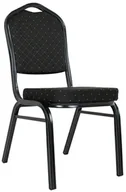 Krzesła - Czarne krzesło restauracyjne sztaplowane - Lindy 4X - miniaturka - grafika 1