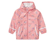Kurtki i płaszcze dla dziewczynek - lupilu® Kurtka przeciwdeszczowa dziecięca z kapturem (Różowy, wzorzysty, 98/104) - miniaturka - grafika 1