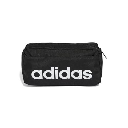 adidas Uniseks LINEAR BUMBAG, Black/White, One Size