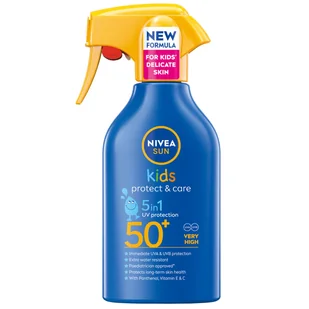 Nivea Sun Kids Protect & Care 5w1 spray ochronny do opalania dla dzieci SPF 50+ 270 ml - Kremy dla dzieci - miniaturka - grafika 1