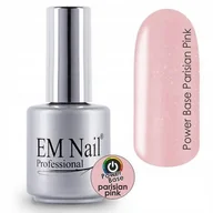 Lakiery hybrydowe - Em nail professional Modelująca baza hybrydowa UV/LED Power Base Parisian Pink 15ml - miniaturka - grafika 1
