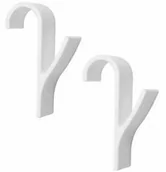 Wieszaki łazienkowe - WIESZAKI na Kaloryfer Łazienkowy Haczyki 2 sztuki białe AG928 - miniaturka - grafika 1