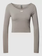 Koszulki i topy damskie - Bluzka z długim rękawem z nadrukiem z logo - miniaturka - grafika 1