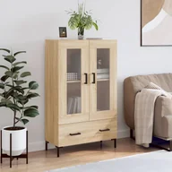Szafki do salonu - Wysoka szafka, dąb sonoma, 69,5x31x115 cm Lumarko! - miniaturka - grafika 1