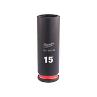 Klucze i nasadki - Milwaukee nasadka udarowa 15 mm 3/8" 6-kątna Shockwave długa metryczna 4932480289 - miniaturka - grafika 1