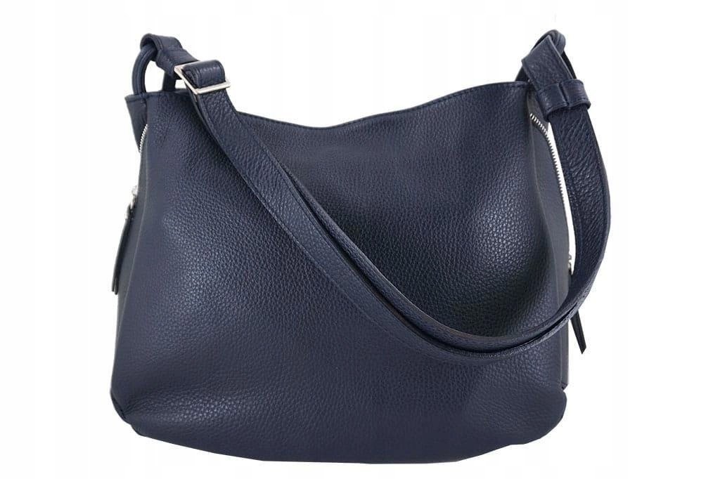 Barberinis torebka shopper skóra naturalna niebieski