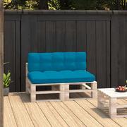Poduszki ogrodowe - vidaXL Poduszki na sofę z palet, 2 szt., niebieskie - miniaturka - grafika 1
