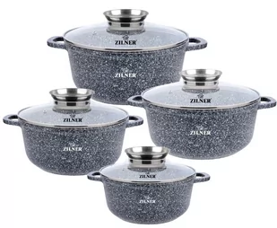 ZESTAW 4 GARNKÓW MARMUROWYCH 16 / 20 / 22 / 26cm ZILNER ZL-8532 - Zestawy garnków i patelni ZESTAW 4 GARNKÓW MARMUROWYCH 16 / 20 / 22 / 26cm ZILNER ZL-8532 - Zestawy garnków i patelni - miniaturka - grafika 1