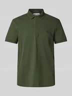 Koszulki męskie - Koszulka polo z wiskozy z naszywką z logo model ‘PIQUE’ - miniaturka - grafika 1