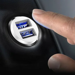 Baseus Grain Car Charger mini ładowarka samochodowa 2x USB 3.1A biały (CCALL-ML02) - Ładowarki samochodowe - miniaturka - grafika 10