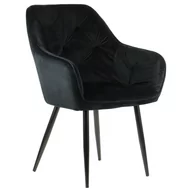 Krzesła - STEMA - HTS Krzesło tapicerowane do salonu, jadalni i restauracji HTS-D19 - czarny HTS/D19/01/01 - miniaturka - grafika 1