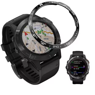 Ring Bezel Do Garmin Fenix 7X Nakładka Etui Czarny - Akcesoria do smartwatchy - miniaturka - grafika 1