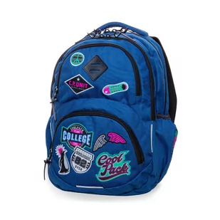 CoolPack Plecak Młodzieżowy Dart Denim Naszywki Dziewczęcy - Plecaki szkolne i tornistry - miniaturka - grafika 1