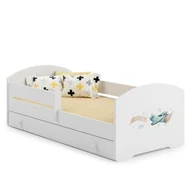 Łóżka dla dzieci i młodzieży - Łóżko dziecięce LUK z szufladą i barierką 140x70 Samolot - miniaturka - grafika 1