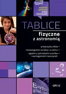 Greg Tablice fizyczne z astronomią GREG - Pomoce naukowe - miniaturka - grafika 1