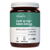 Suplementy naturalne - Vitaler's Cynk 15 mg + Selen 200 μg - 120 kapsułek - miniaturka - grafika 1