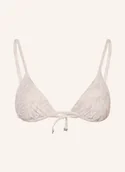 Stroje kąpielowe - Calvin Klein Góra Od Bikini Trójkątnego beige - miniaturka - grafika 1