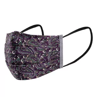 Maseczka wykonana z bawełny - fioletowa w paisley - EM Men's Accessories - Maseczki ochronne i antywirusowe - miniaturka - grafika 1