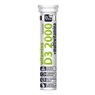 Witamina D3 2000 j.m z sokiem suplement diety 20 tabletek musujących - Suplementy naturalne - miniaturka - grafika 1
