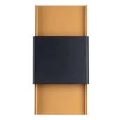 Lampy ścienne - Prostokątny kinkiet ścienny Durlin SL.1354 Sollux metalowy złoty czarny - miniaturka - grafika 1