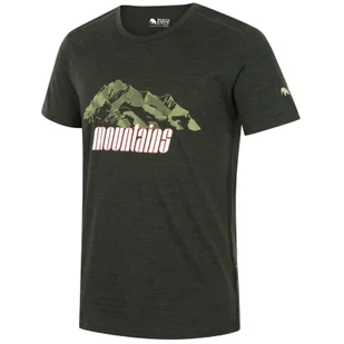 Koszulka męska Zulu Merino Mountains 160 Short Comfy Rozmiar: XL / Kolor: zielony - Koszulki sportowe męskie - miniaturka - grafika 1