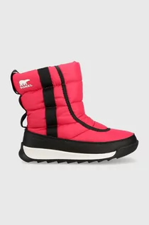 Buty dla dziewczynek - Sorel śniegowce dziecięce kolor różowy - grafika 1